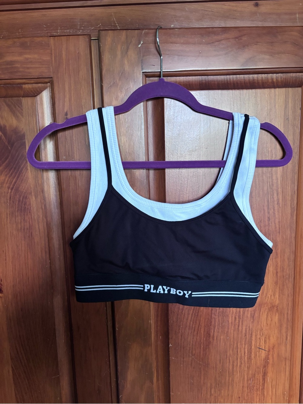 PLAYBOY Black and White Sports Bralette